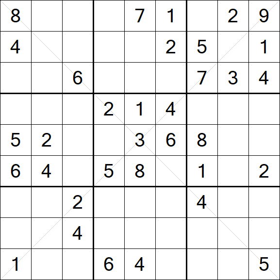 Sudoku X - Medio