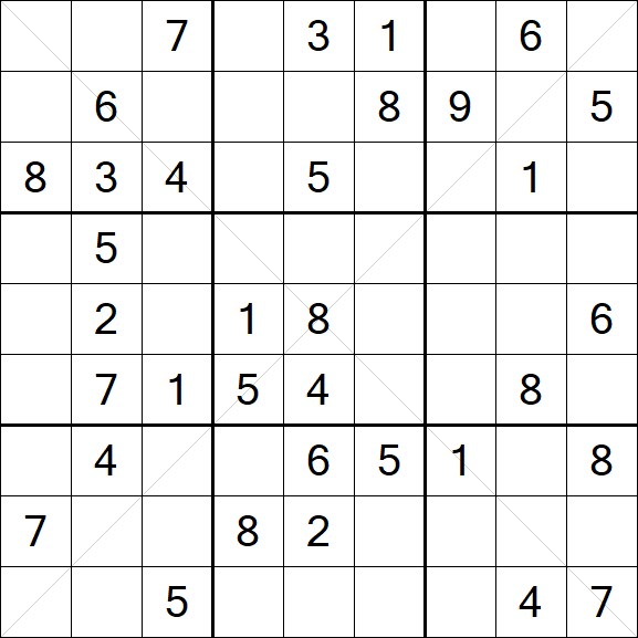 Sudoku X - Médio