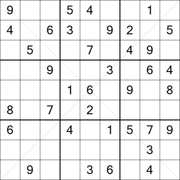 Sudoku X - Medio