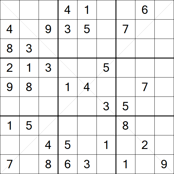 Sudoku X - Médio
