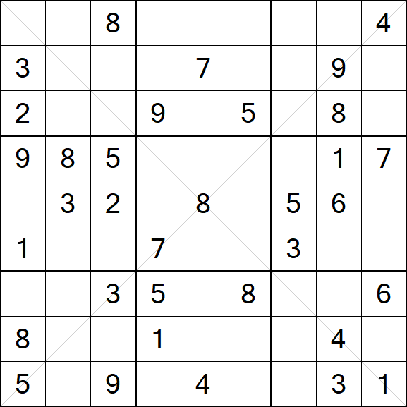 Sudoku X - Médio