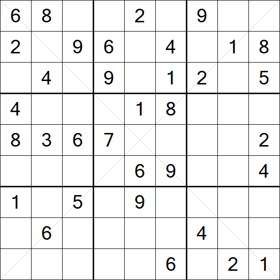 Sudoku X - Medio