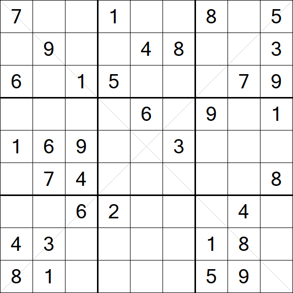Sudoku X - Medio