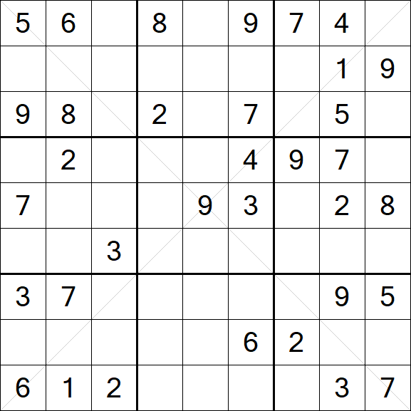 Sudoku X - Medio
