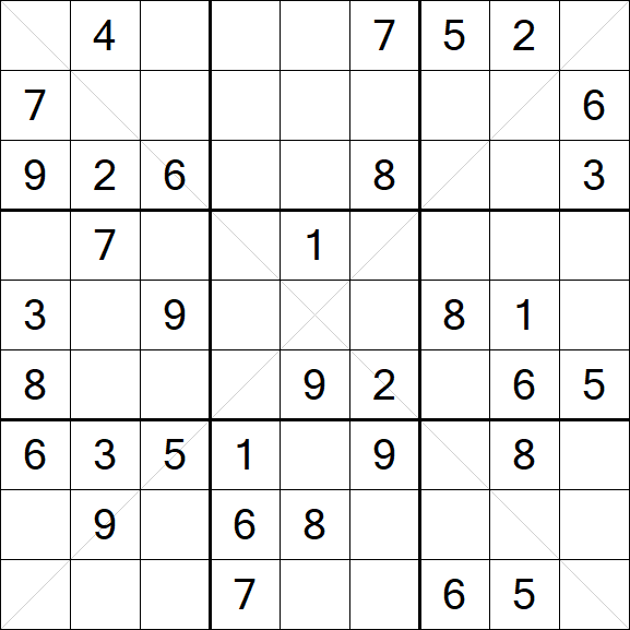 Sudoku X - Medio
