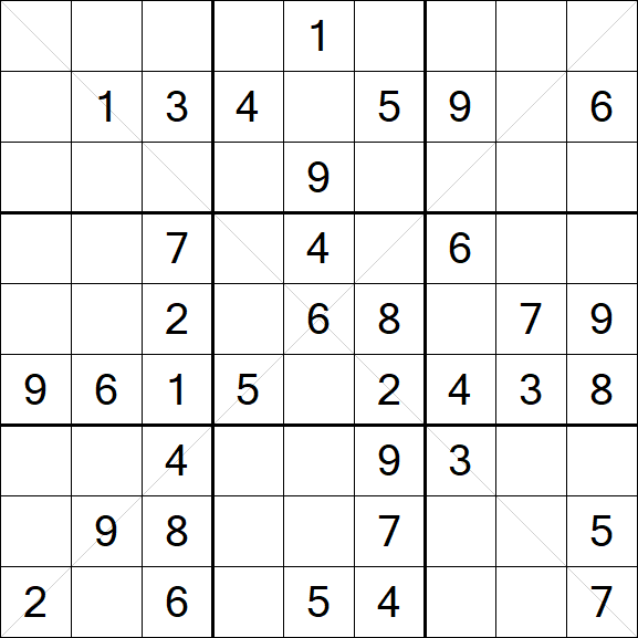 Sudoku X - Medio