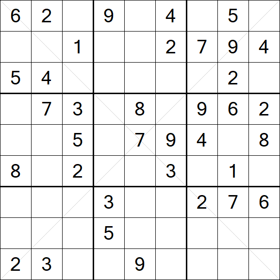 Sudoku X - Médio