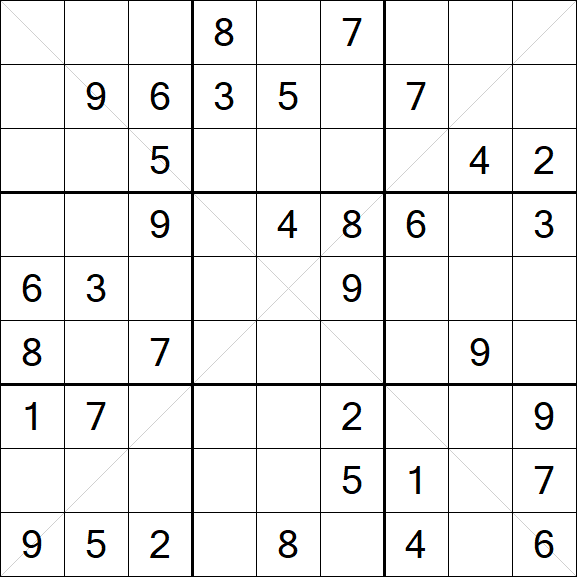 Sudoku X - Medio