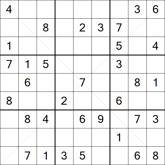 Sudoku X - Medio