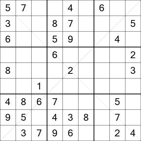 Sudoku X - Medio