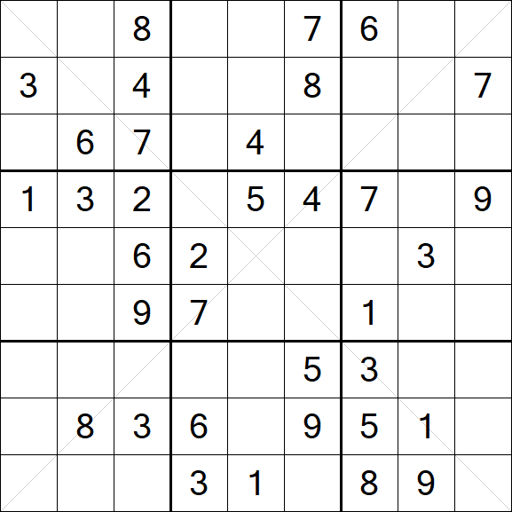 Sudoku X - Medio