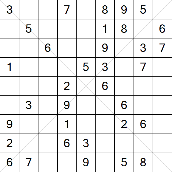Sudoku X - Medio