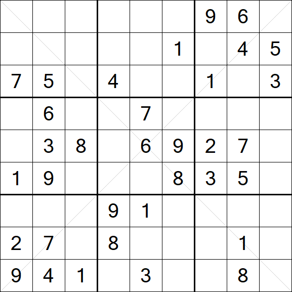 Sudoku X - Medio
