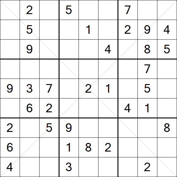 Sudoku X - Mittel