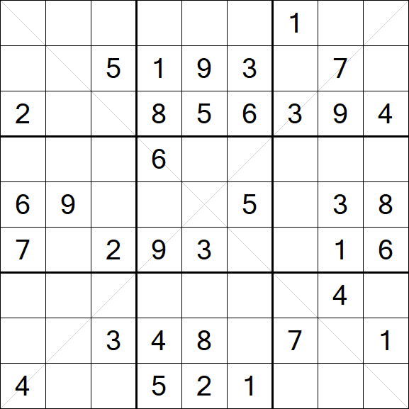 Sudoku X - Medium