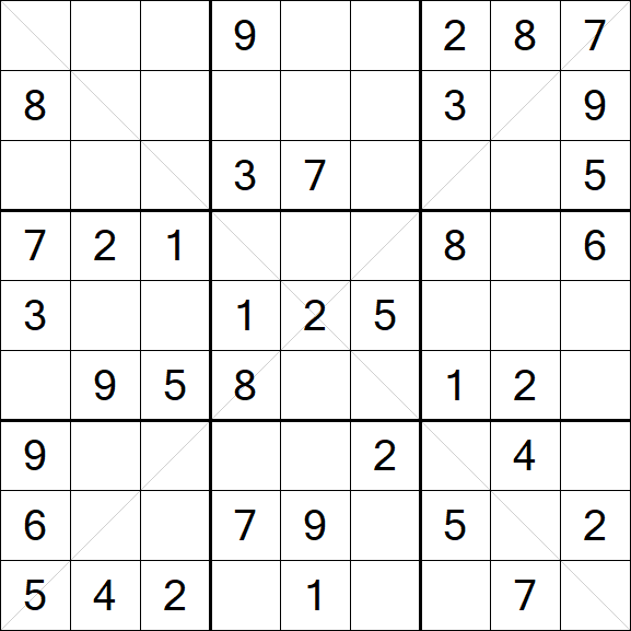Sudoku X - Mittel
