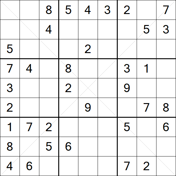 Sudoku X - Mittel