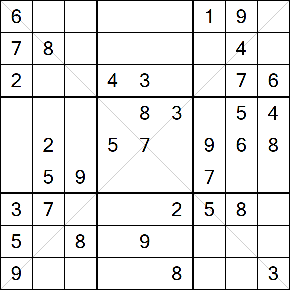 Sudoku X - Mittel