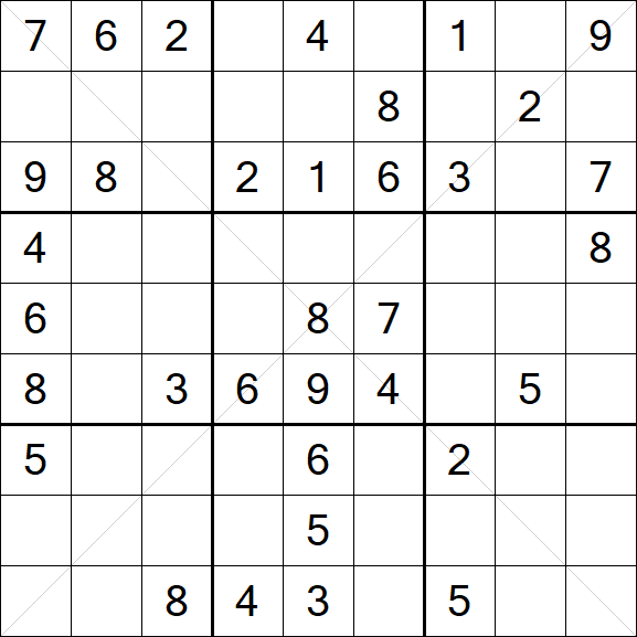 Sudoku X - Mittel
