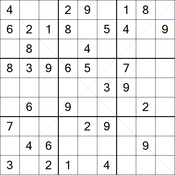 Sudoku X - Mittel