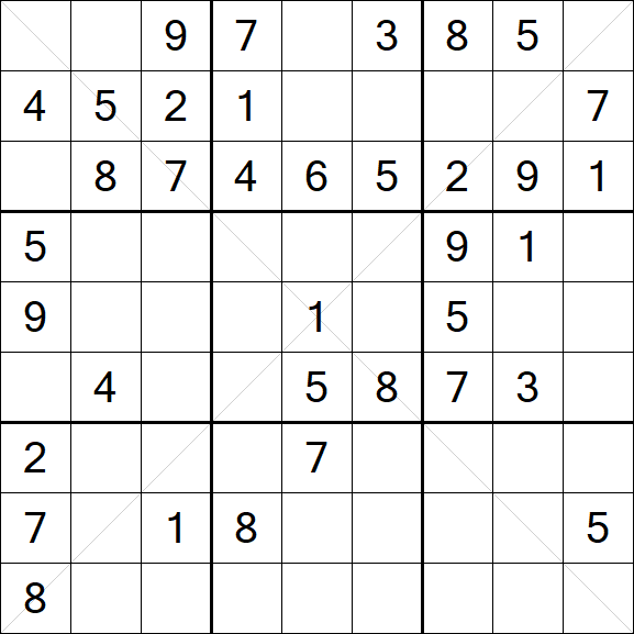 Sudoku X - Medio