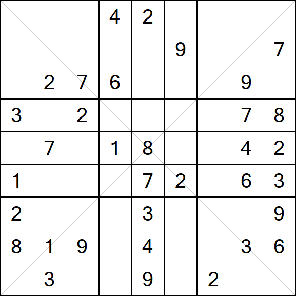 Sudoku X - Mittel