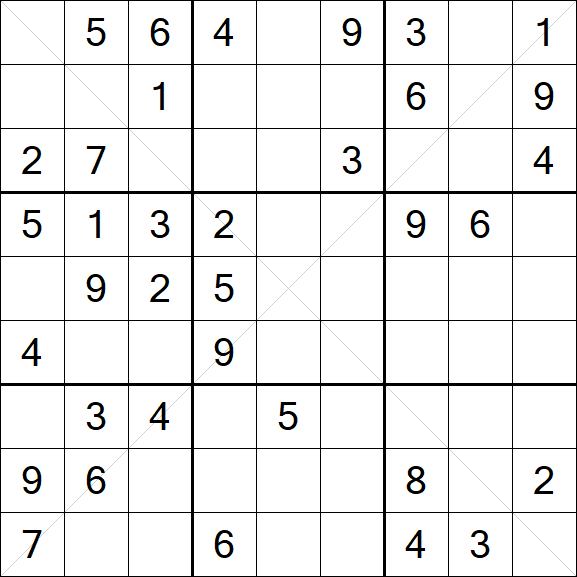 Sudoku X - Moyen