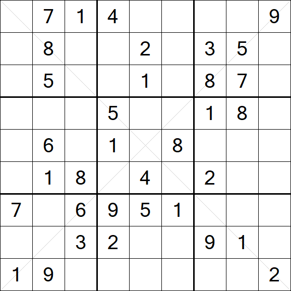 Sudoku X - Mittel