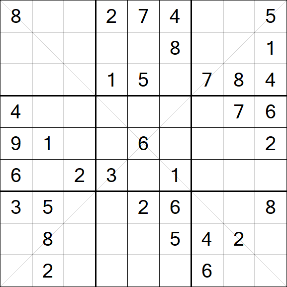 Sudoku X - Mittel