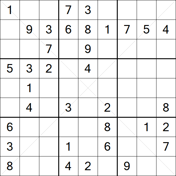Sudoku X - Mittel