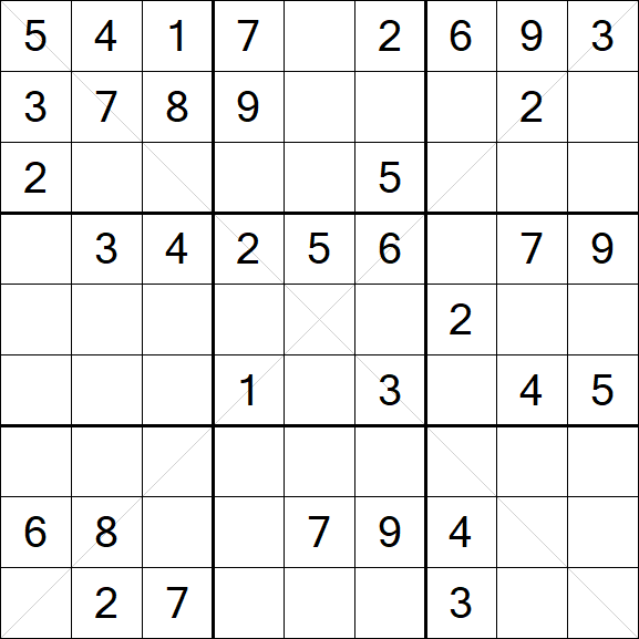 Sudoku X - Mittel