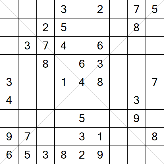 Sudoku X - Mittel