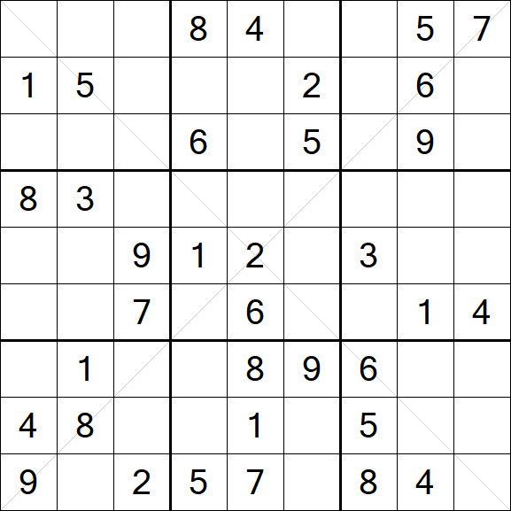 Sudoku X - Mittel
