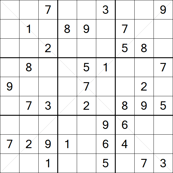 Sudoku X - Mittel