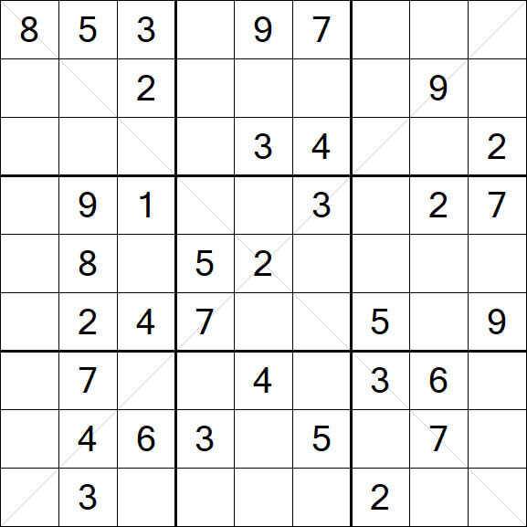 Sudoku X - Mittel