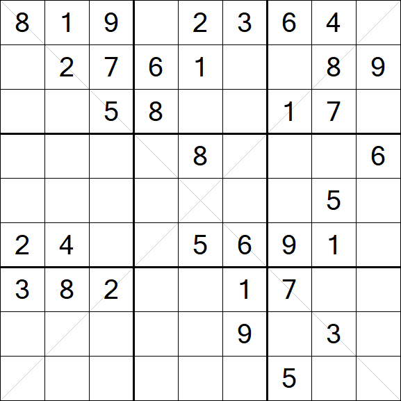 Sudoku X - Médio
