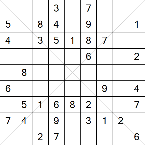 Sudoku X - Moyen