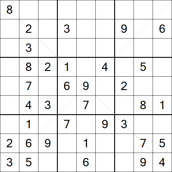 Sudoku X - Moyen