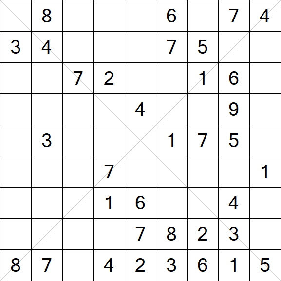 Sudoku X - Medio