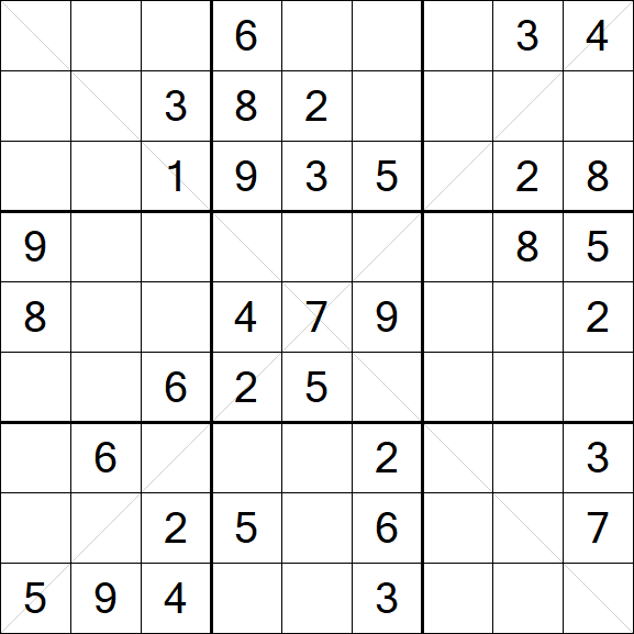 Sudoku X - Medio