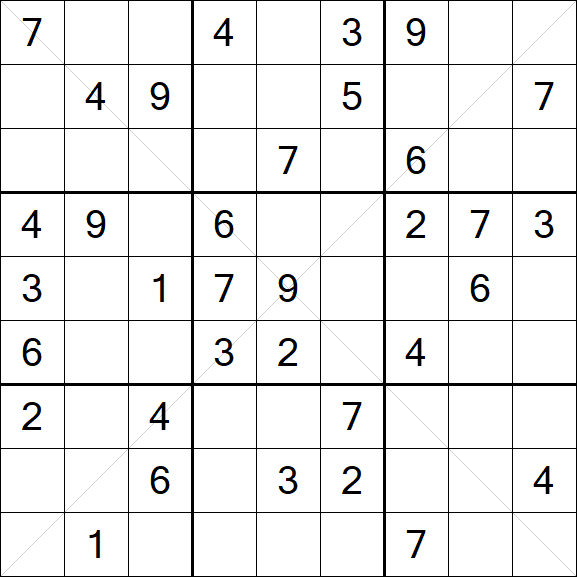 Sudoku X - Medio