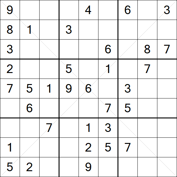 Sudoku X - Medio