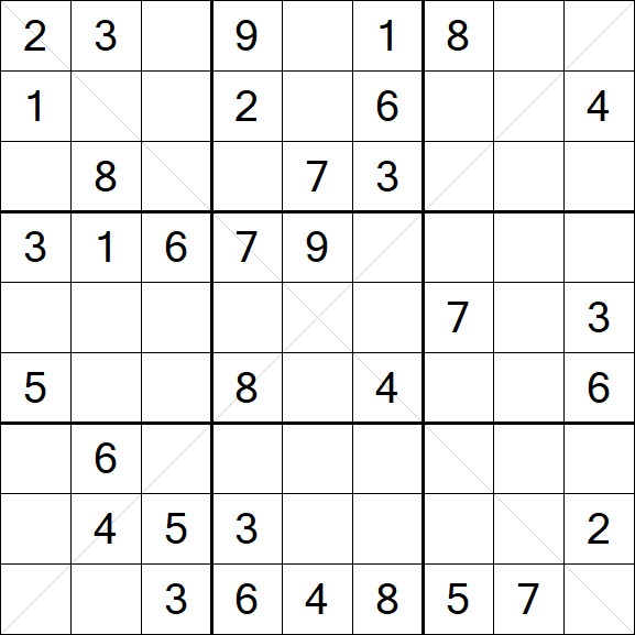 Sudoku X - Medio