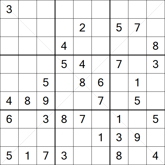 Sudoku X - Medio