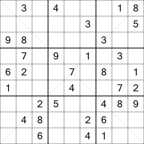 Sudoku X - Medio