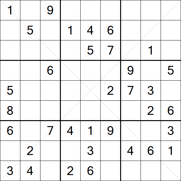 Sudoku X - Medio