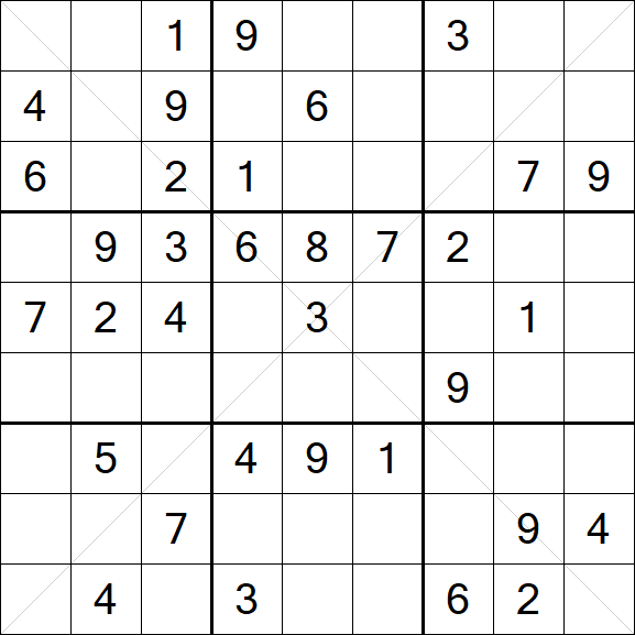 Sudoku X - Medio