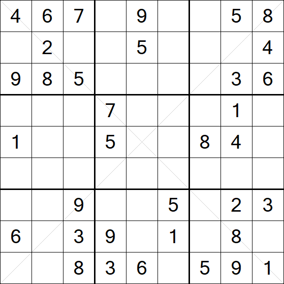 Sudoku X - Medio