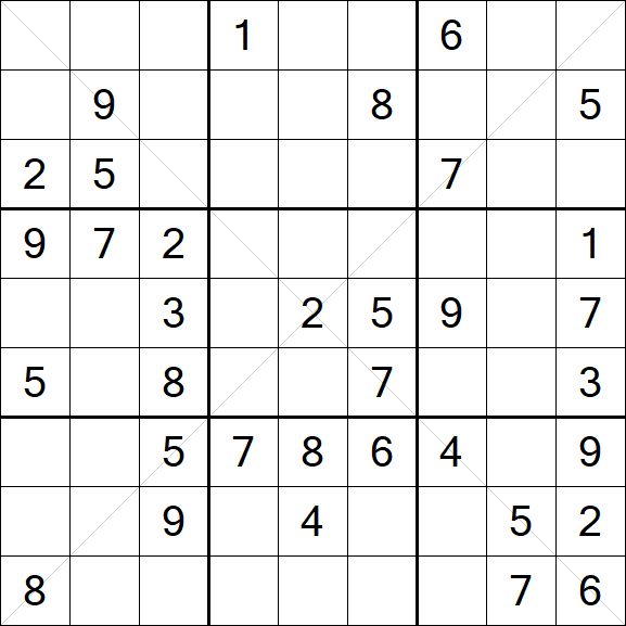 Sudoku X - Medio