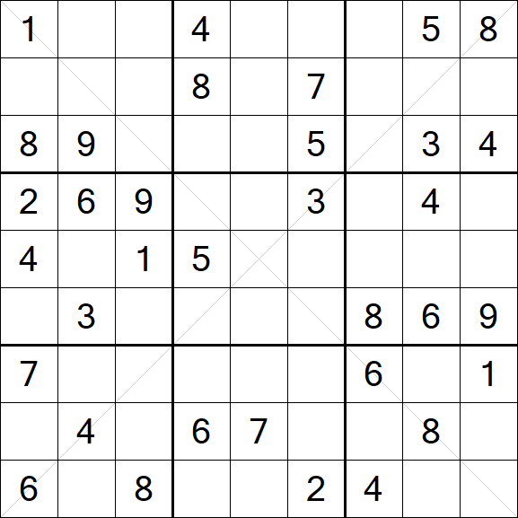 Sudoku X - Medio